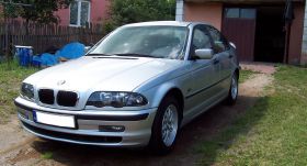BMW 320 2000 r sprzedam srebrny z klimą 16700 PLN diesel nieuszkodzony z małym przebiegiem Jaworznia