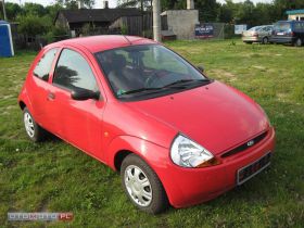 Ford KA 2001 r sprzedam czerwony sprowadzony 4500 PLN ABS z małym przebiegiem benzyna w Bełchatowie
